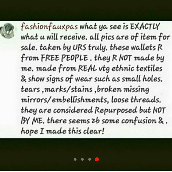 🌎👽 Free People Boho Embroidered Repurposed vtg banjara hippie Wallet card case - Picture 16 of 16